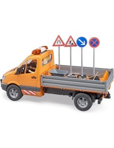 MERCEDES SPRINTER CON PERSONAGGI E ACCESSORI 02677 BRUDER SPIELWARE...
