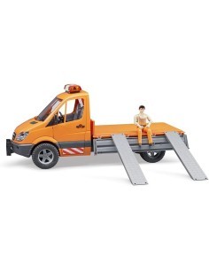 MERCEDES SPRINTER CON PERSONAGGI E ACCESSORI 02677 BRUDER SPIELWARE...