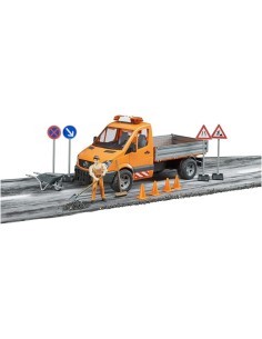 MERCEDES SPRINTER CON PERSONAGGI E ACCESSORI 02677 BRUDER SPIELWARE...