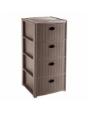 CASSETTIERA 4 CASSETTI ELEGANCE IN PLASTICA COLORI ASSORTITI su Tre...
