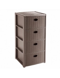 CASSETTIERA 4 CASSETTI ELEGANCE IN PLASTICA COLORI ASSORTITI su Tre...