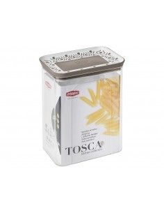 BARATTOLO RETTANGOLARE TOSCA 2,2LT BIANCO/TORTORA 55650 STEFANPLAST...