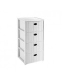 CASSETTIERA ELEGANCE 4 CASSETTI BIANCA 80x39x37CM 30400 STEFANPLAST...