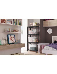 KIS SCAFFALE A 4 RIPIANI COLORE NERO KETER su TreG Ingrosso