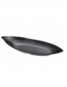 LE PEREL VASSOIO FOGLIA CM.36,5X15,5X2,7 NERO OPACO IN MELAMINA LEO...