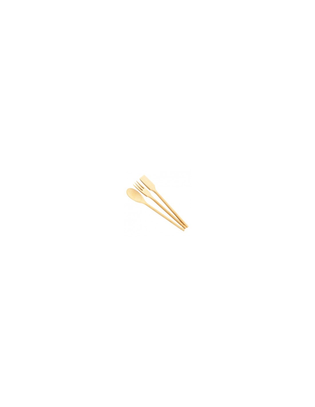BLISTER CUCCHIAIO FORCHETTONE E PALETTA IN LEGNO 30CM DEMOLLI su Tr...