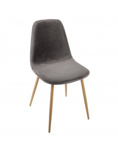 SEDIA 140295J VELLUTO GRIGIO su TreG Ingrosso