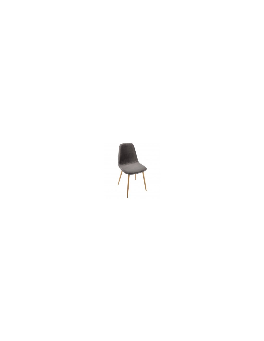 SEDIA 140295J VELLUTO GRIGIO su TreG Ingrosso