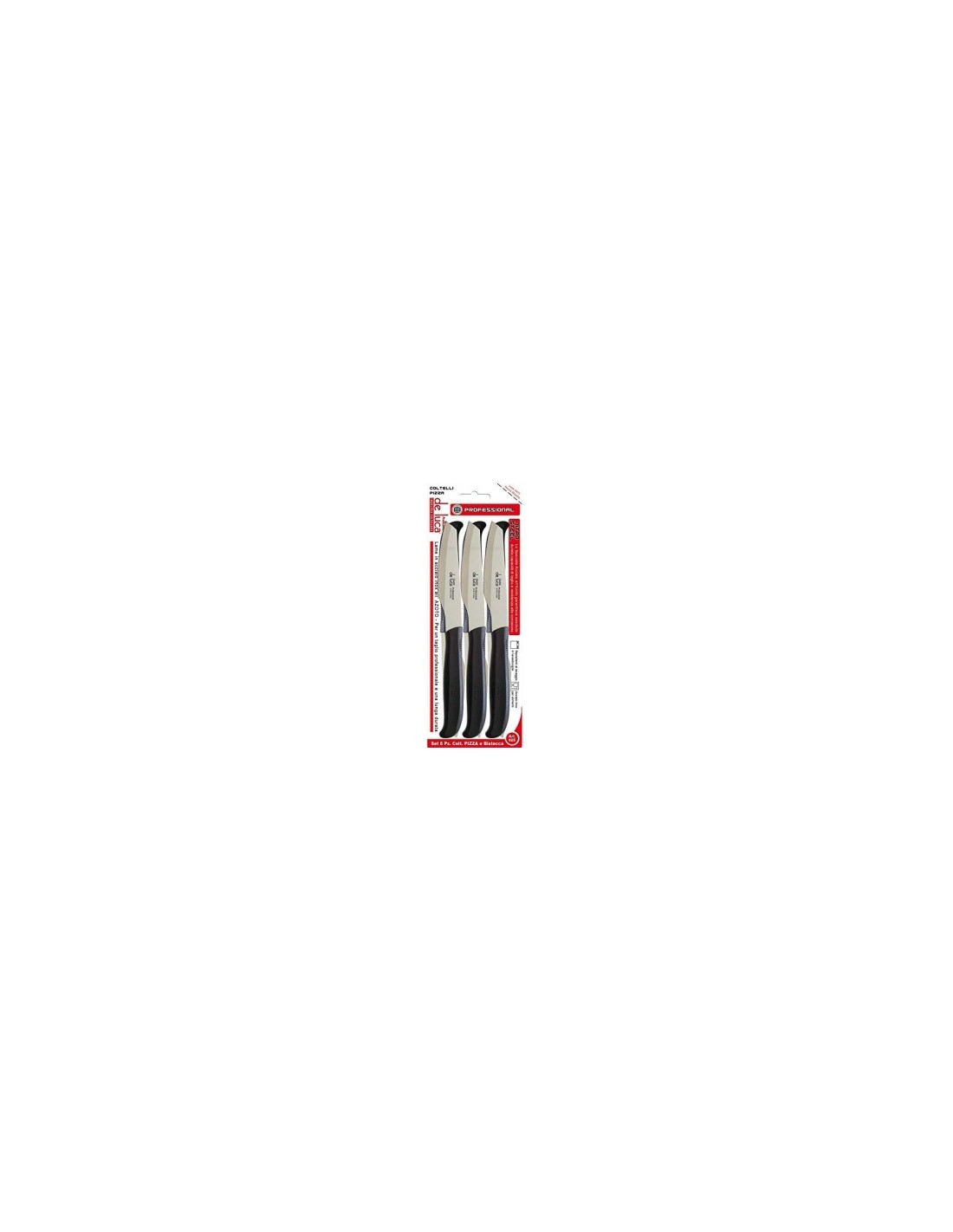 CONFEZIONE 6 COLTELLI 625 PIZZA/BISTECCA PROFESSIONALI su TreG Ingr...