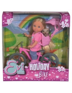 BAMBOLA SNODATA IN BICI CON CAGNOLINO 105733273038 SIMBA TOYS su Tr...