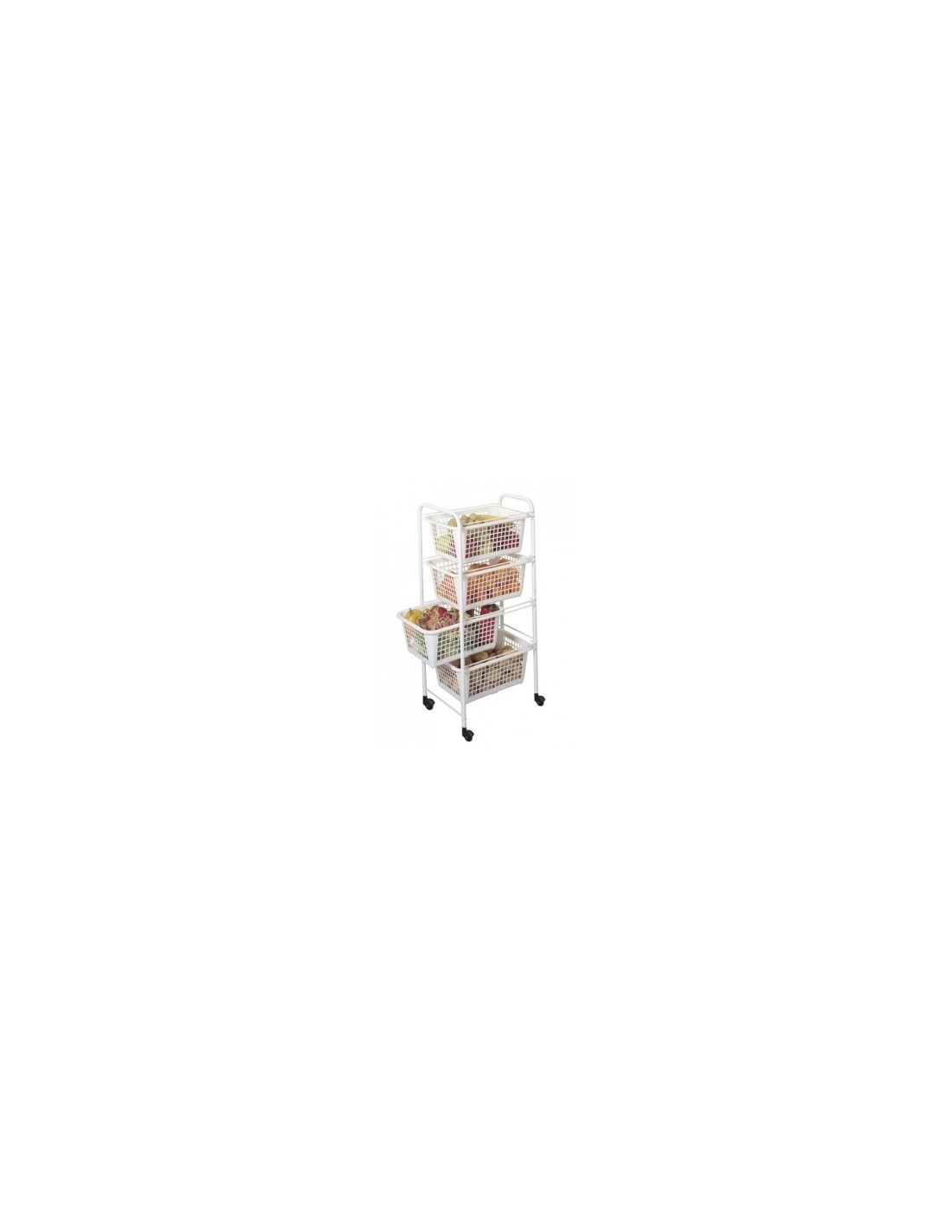 CARRELLO PORTAFRUTTA 4 CESTI 38X30X83CM METALTEX su TreG Ingrosso
