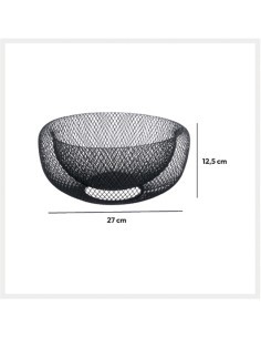 CESTINO 125128A PORTAFRUTTA NERO 27CM su TreG Ingrosso