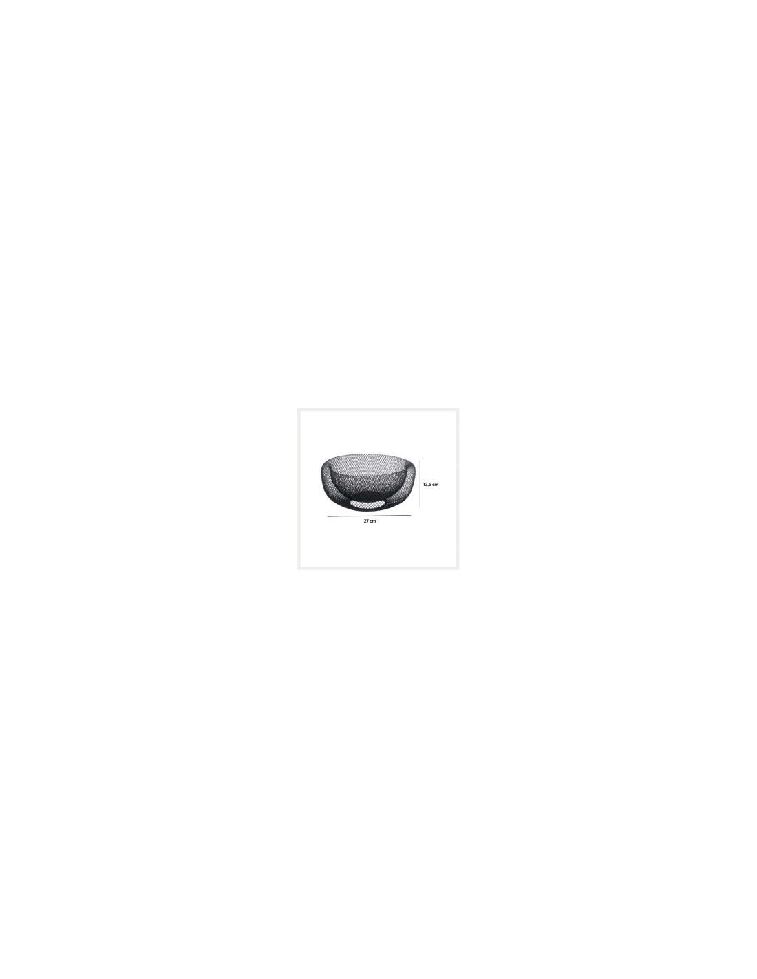 CESTINO 125128A PORTAFRUTTA NERO 27CM su TreG Ingrosso