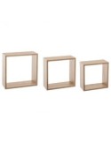 SET 3 MENSOLE 138957C CUBI NATURALE su TreG Ingrosso