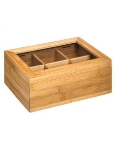 SCATOLA PORTATHE 151154 BAMBOO su TreG Ingrosso