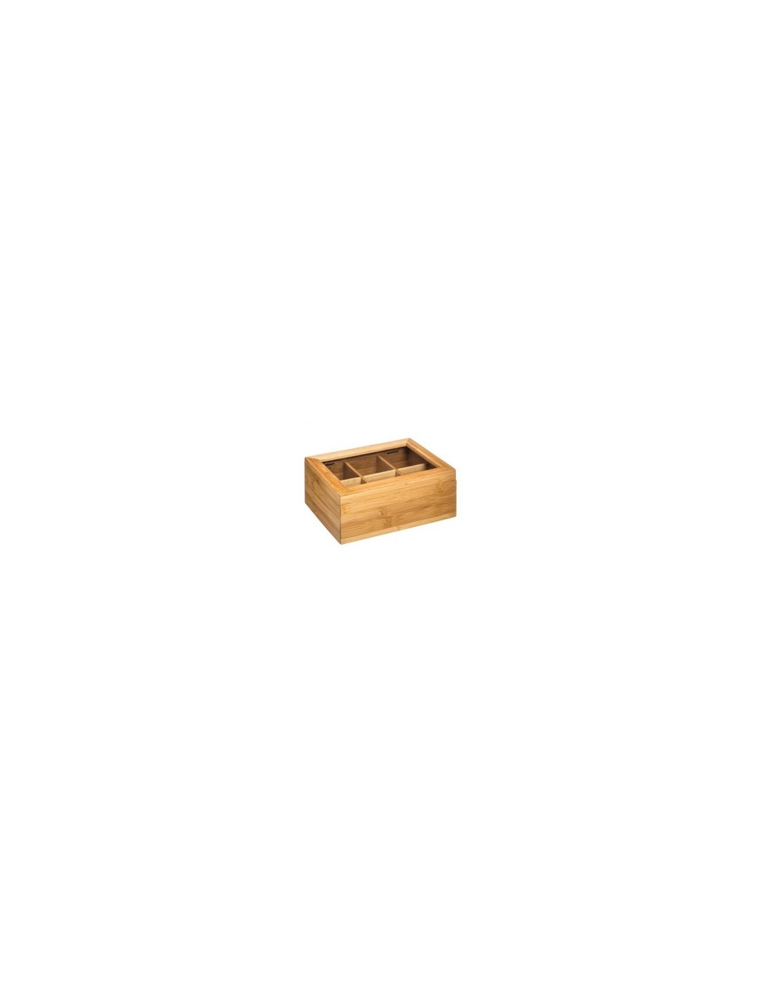 SCATOLA PORTATHE 151154 BAMBOO su TreG Ingrosso