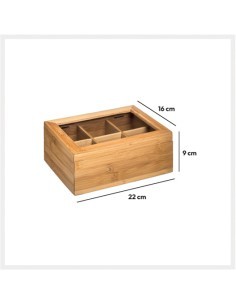 SCATOLA PORTATHE 151154 BAMBOO su TreG Ingrosso