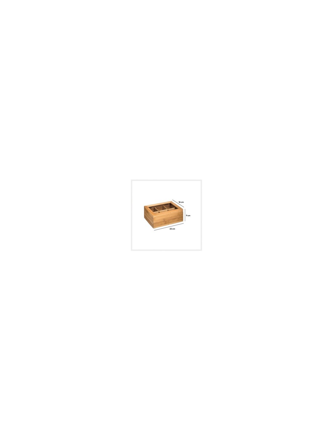 SCATOLA PORTATHE 151154 BAMBOO su TreG Ingrosso