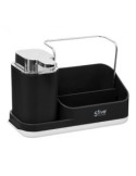 DISPENSER DETERSIVO 169131A CON PORTASPUGNE NERO su TreG Ingrosso