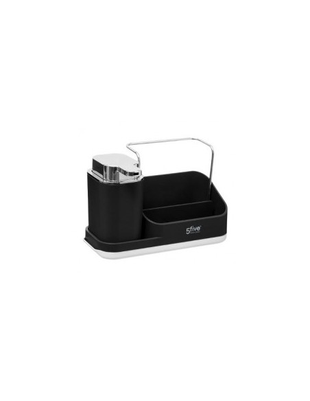DISPENSER DETERSIVO 169131A CON PORTASPUGNE NERO su TreG Ingrosso