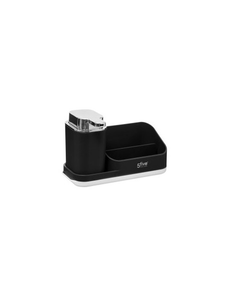 DISPENSER DETERSIVO 169131A CON PORTASPUGNE NERO su TreG Ingrosso