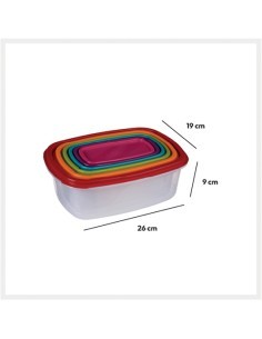 SET 6 CONTENITORI 120393 CON COPERHIO RETTANGOLARE su TreG Ingrosso