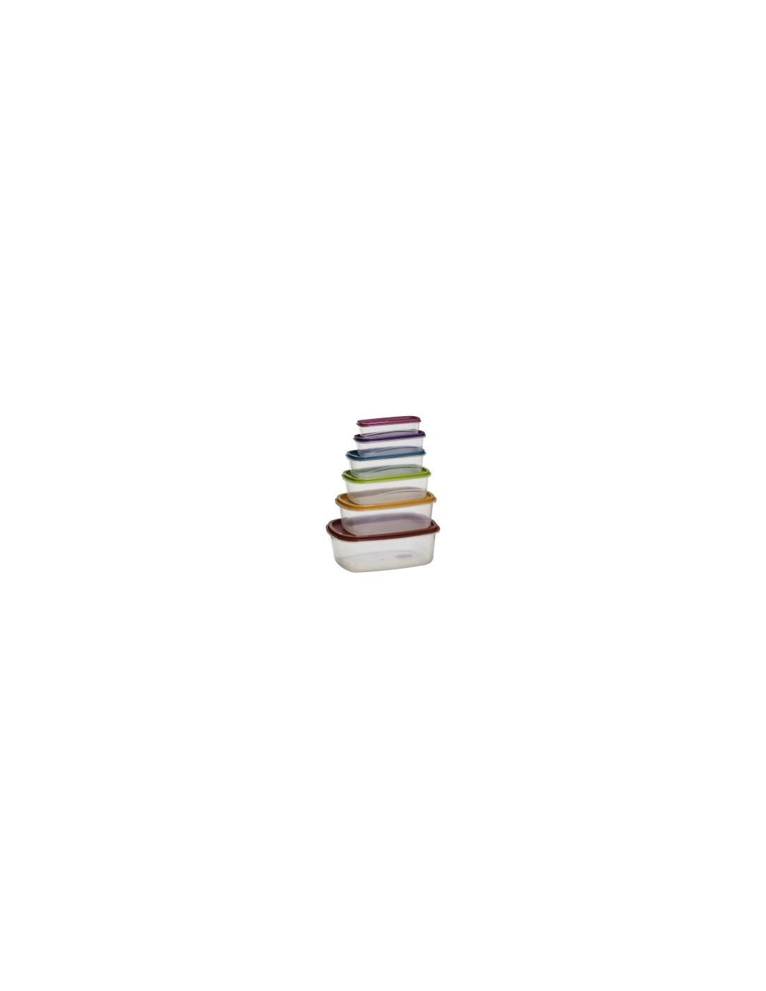 SET 6 CONTENITORI 120393 CON COPERHIO RETTANGOLARE su TreG Ingrosso
