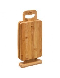 SET 4 TAGLIERI 540744113 BAMBOO CON BASE su TreG Ingrosso