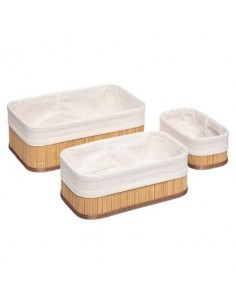 SET 3 CESTINI IN BAMBOO su TreG Ingrosso