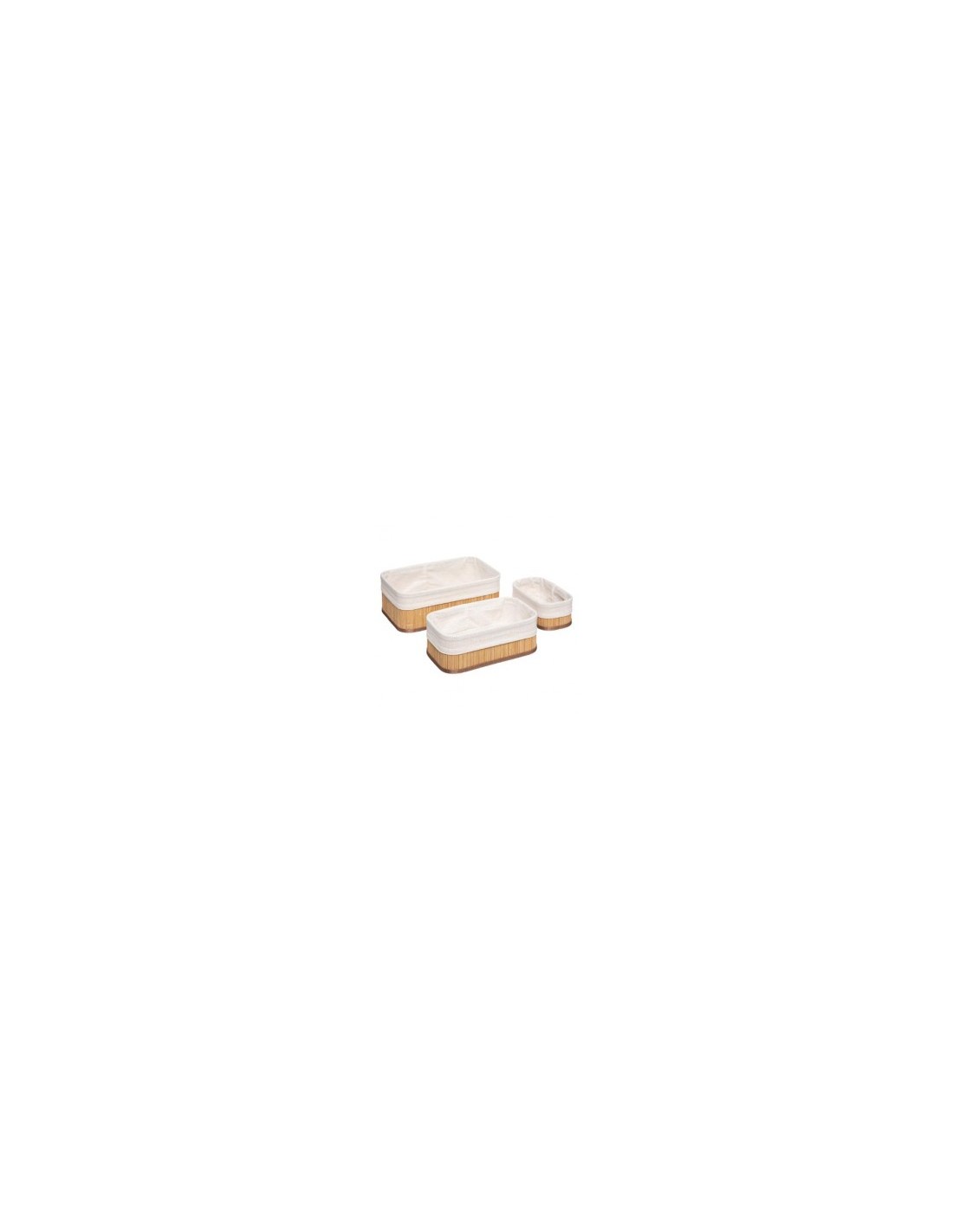 SET 3 CESTINI IN BAMBOO su TreG Ingrosso