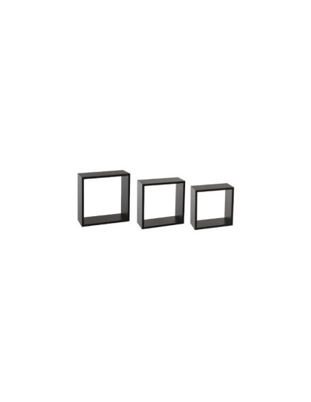 SET 3 MENSOLE 138957A CUBI NERO su TreG Ingrosso