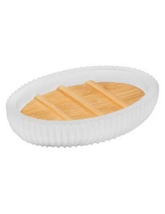 PORTASAPONETTA IN BAMBOO BIANCO su TreG Ingrosso