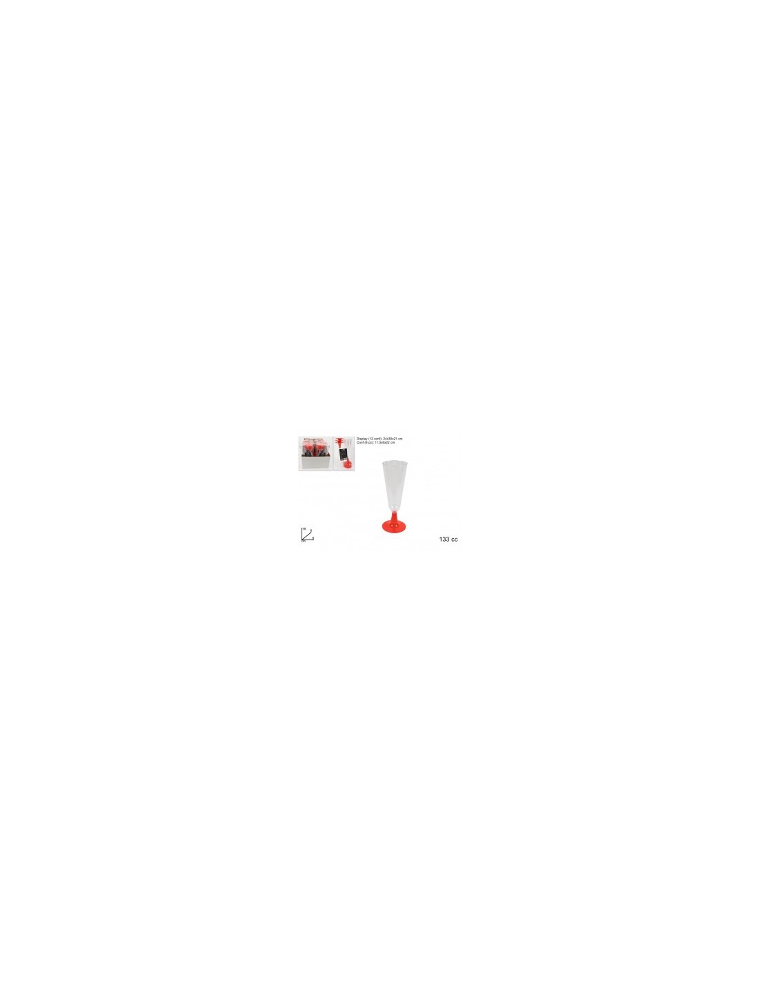 CONF 6 FLUTES 407554 FONDO ROSSO su TreG Ingrosso