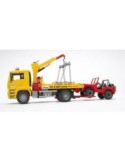 CAMION MAN TGA41440 CON JEEP 2750 BRUDER SPIELWAREN su TreG Ingrosso