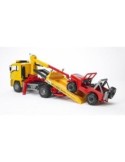 CAMION MAN TGA41440 CON JEEP 2750 BRUDER SPIELWAREN su TreG Ingrosso