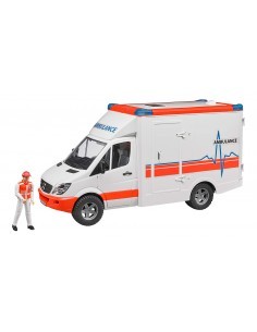 AMBULANZA MERCEDES SPRINTER CON AUTISTA 2536 BRUDER SPIELWAREN su T...