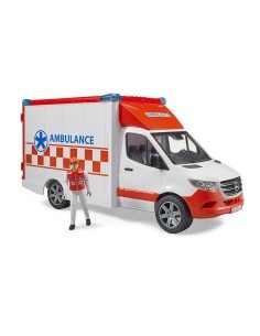 AMBULANZA MERCEDES SPRINTER CON AUTISTA 2536 BRUDER SPIELWAREN su T...