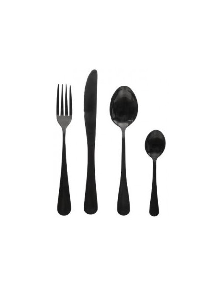 SERVIZIO 16 POSATE NERO INOX 154001 su TreG Ingrosso