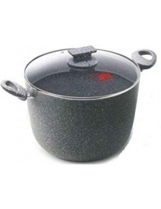 REGINA DI PIETRA PENTOLA 26CM CON COPERCHIO FONDO INDUZIONE su TreG...