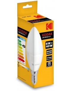 LAMPADINA LED C37 CANDELA 6W WARM su TreG Ingrosso