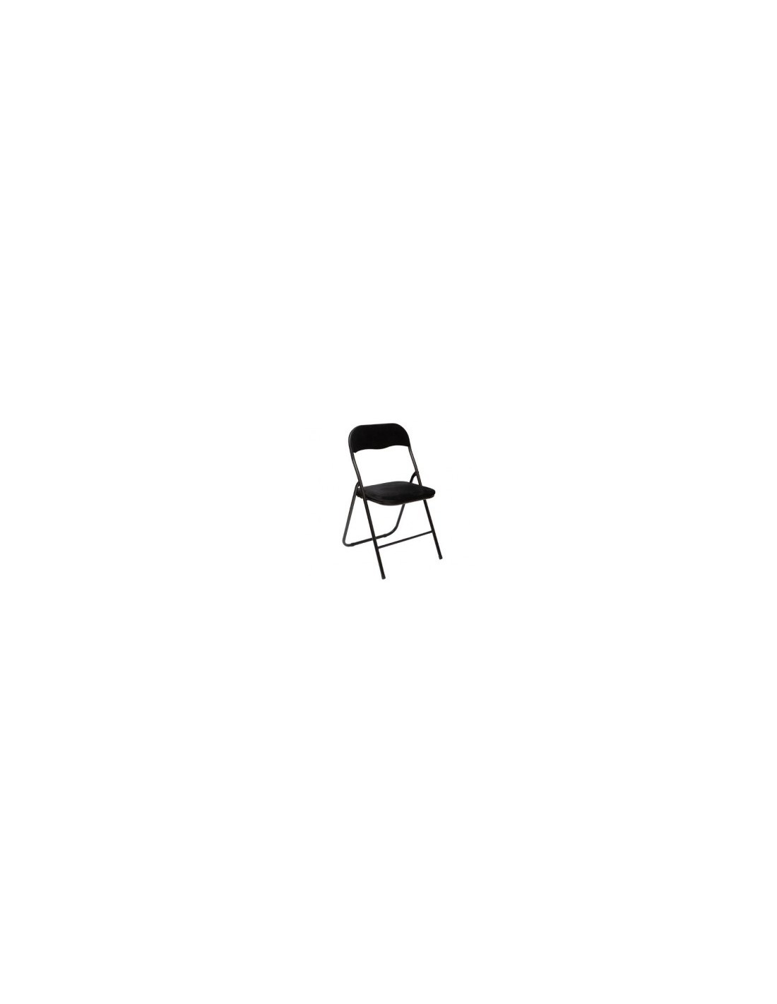 SEDIA PIEGHEVOLE IN VELLUTO "BASIC" 79CM NERO su TreG Ingrosso