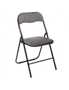 SEDIA PIEGHEVOLE IN VELLUTO BASIC 79CM GRIGIO su TreG Ingrosso