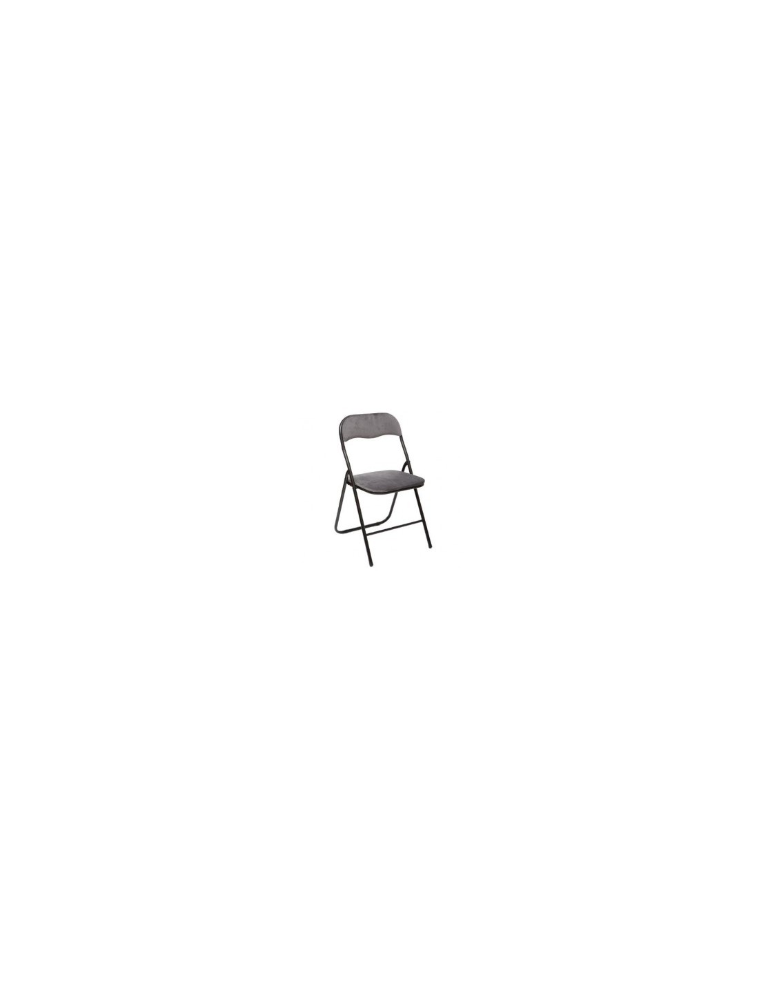 SEDIA PIEGHEVOLE IN VELLUTO BASIC 79CM GRIGIO su TreG Ingrosso