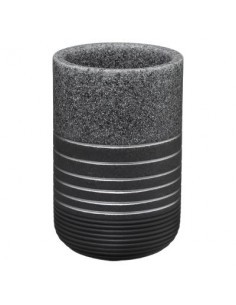 PORTASPAZZOLINO CERAMICA GRIGIO 160956 su TreG Ingrosso