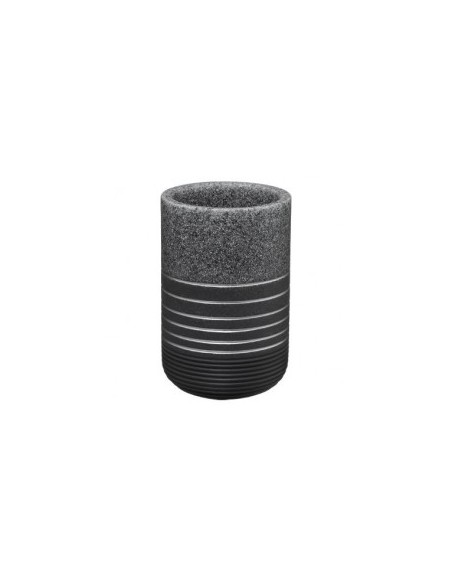 PORTASPAZZOLINO CERAMICA GRIGIO 160956 su TreG Ingrosso