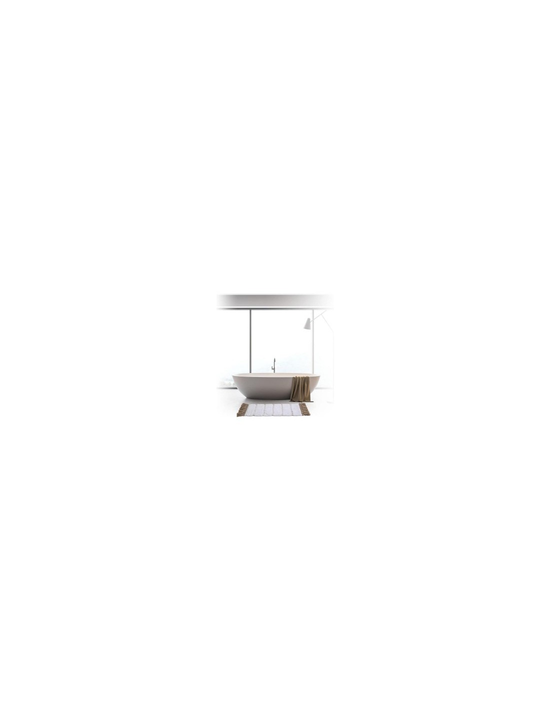 TAPPETO BAGNO 174631A 50X75 CON FRANGE TORTORA su TreG Ingrosso