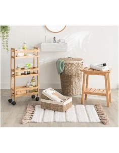 TAPPETO BAGNO 174631A 50X75 CON FRANGE TORTORA su TreG Ingrosso