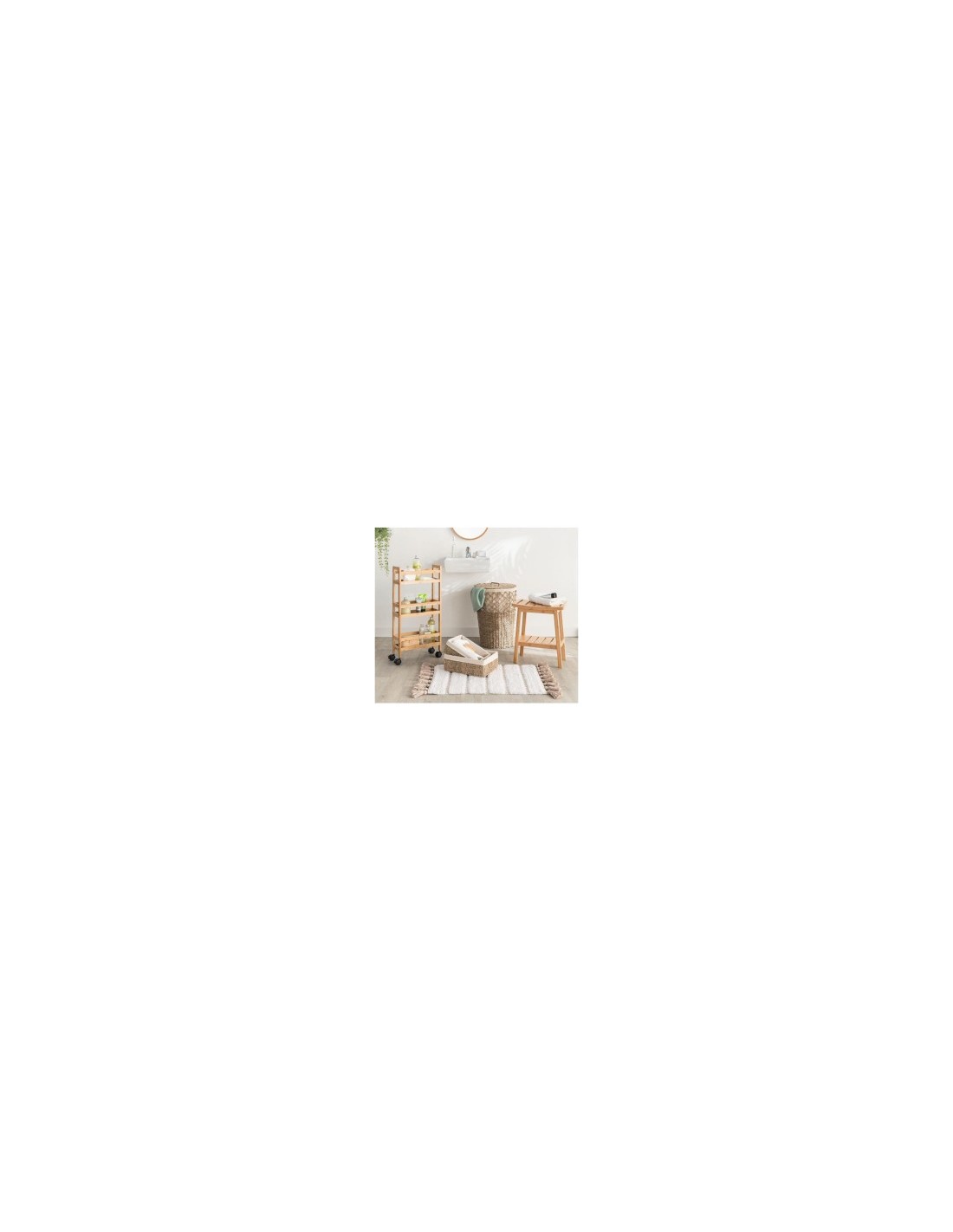 TAPPETO BAGNO 174631A 50X75 CON FRANGE TORTORA su TreG Ingrosso