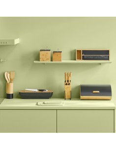 SET 5 COLTELLI 151357 ACCIAIO BASE BAMBOO su TreG Ingrosso