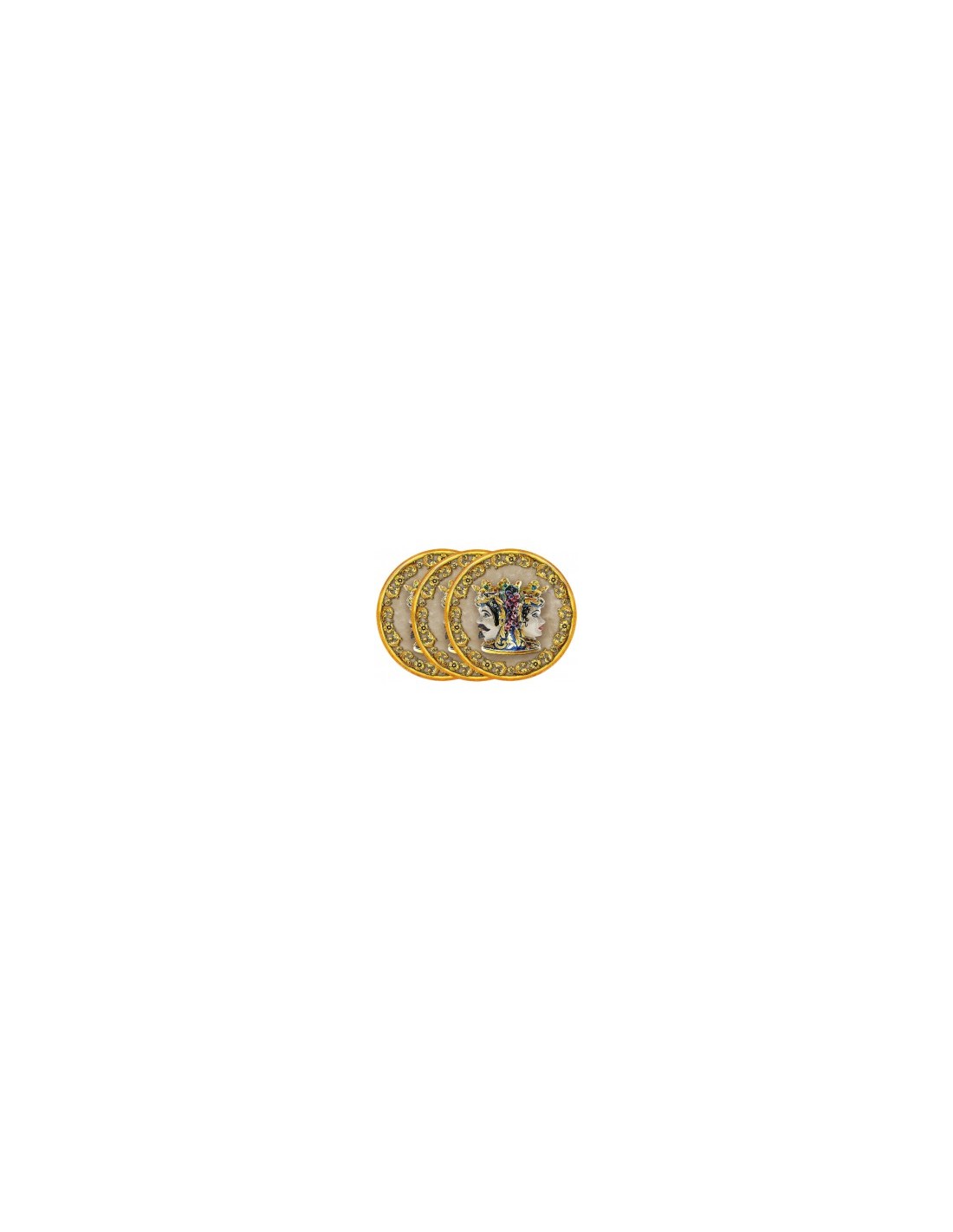 SET 3 SOTTOBICCHIERI 09737 I DUE MORI 10CM su TreG Ingrosso